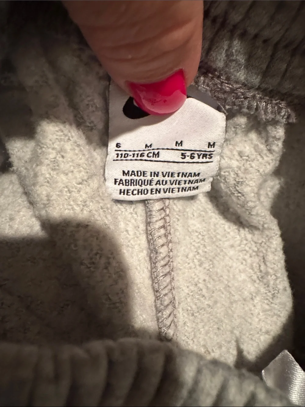 Nike Kids Gray Heather Joggers with White Swoosh
